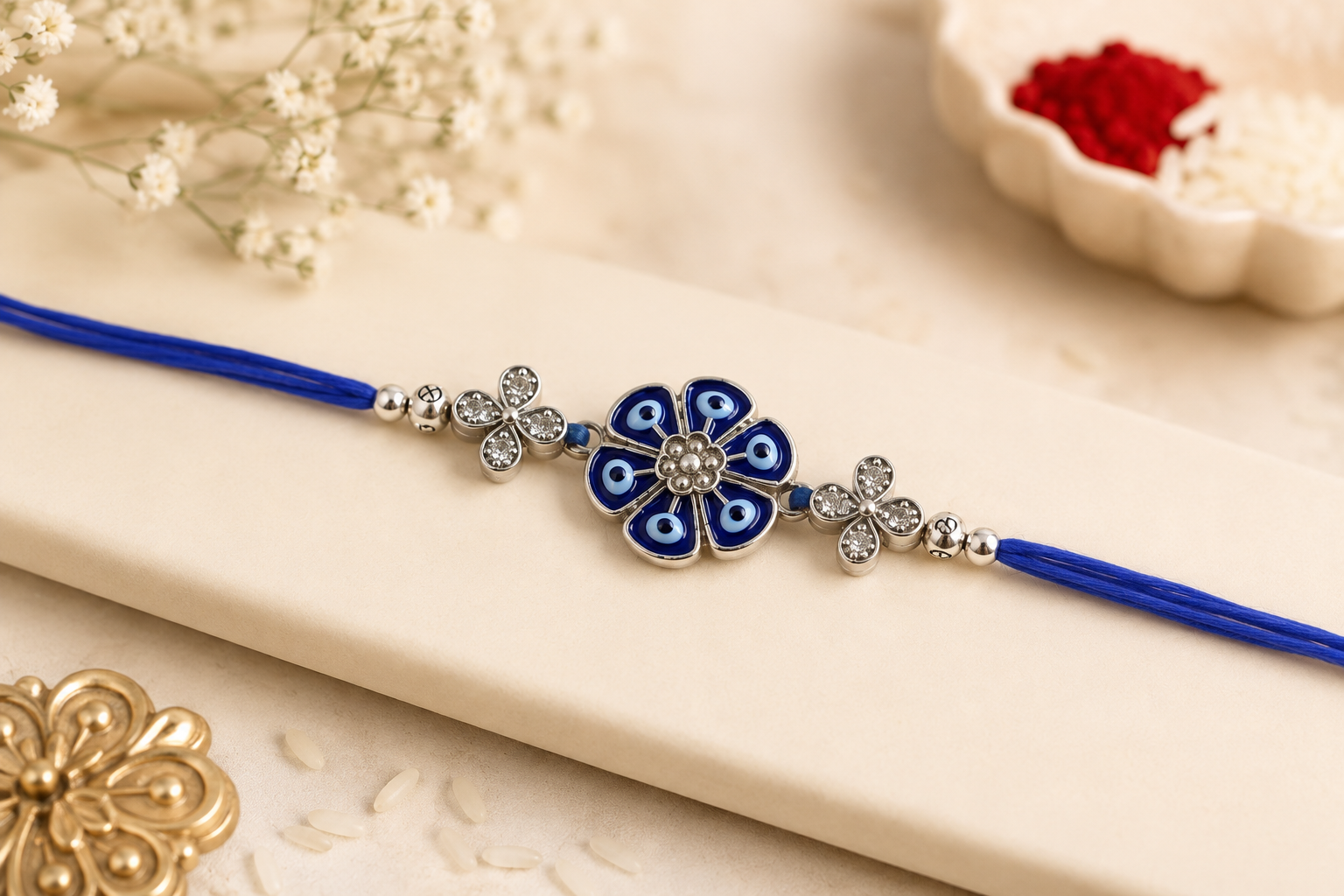 Floral Evil Eye Rakhi