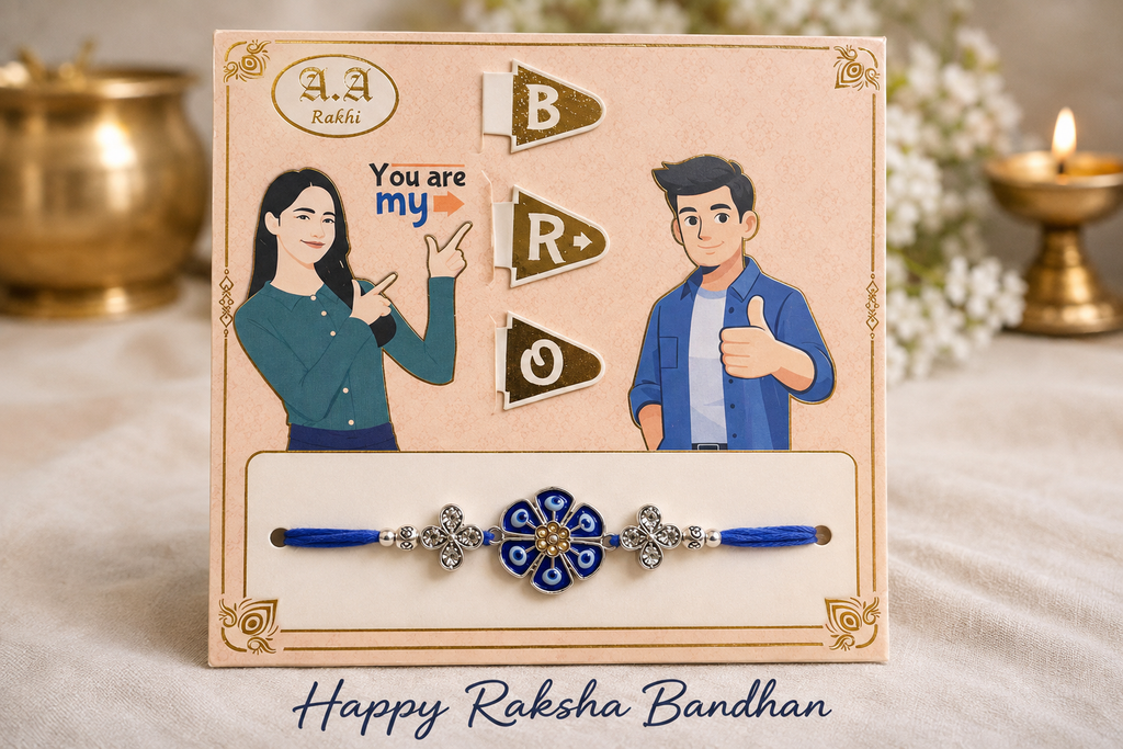 Floral Evil Eye Rakhi