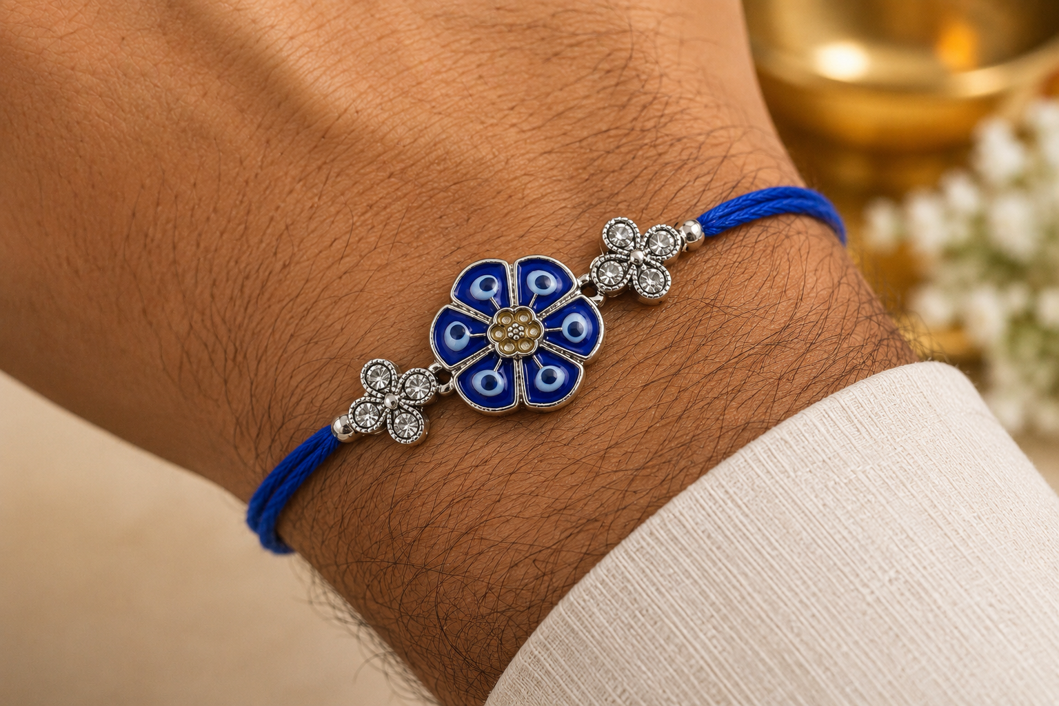 Floral Evil Eye Rakhi