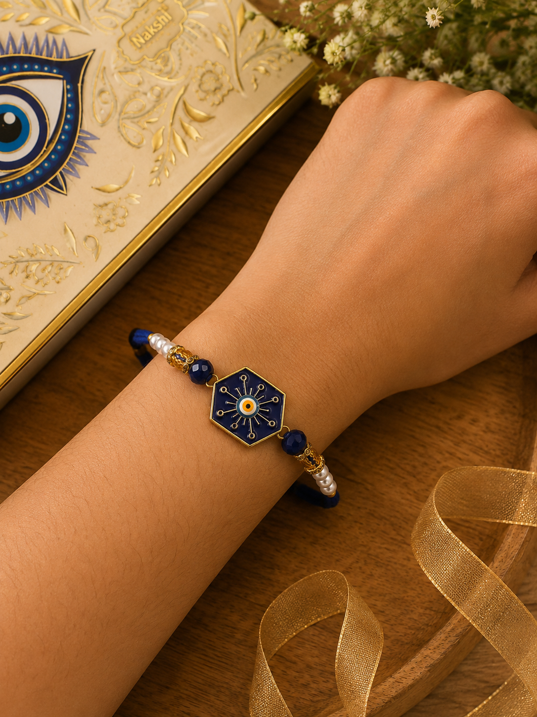Enamel Evil Eye Rakhi
