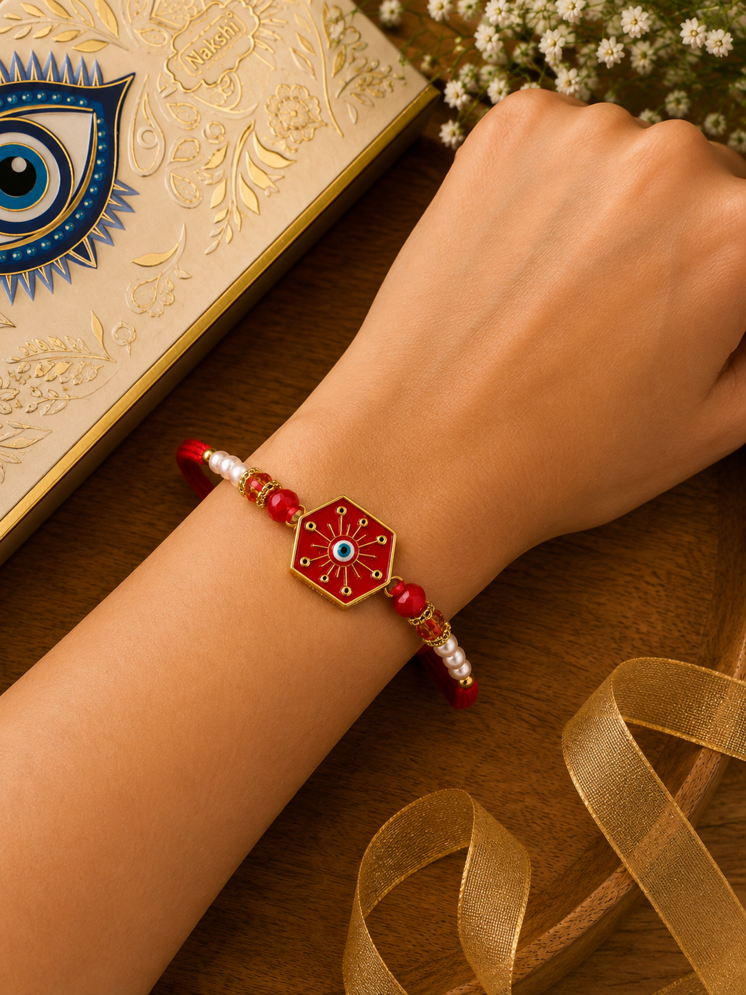 Enamel Evil Eye Rakhi